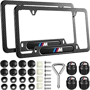 BMW carbon fiber license plate