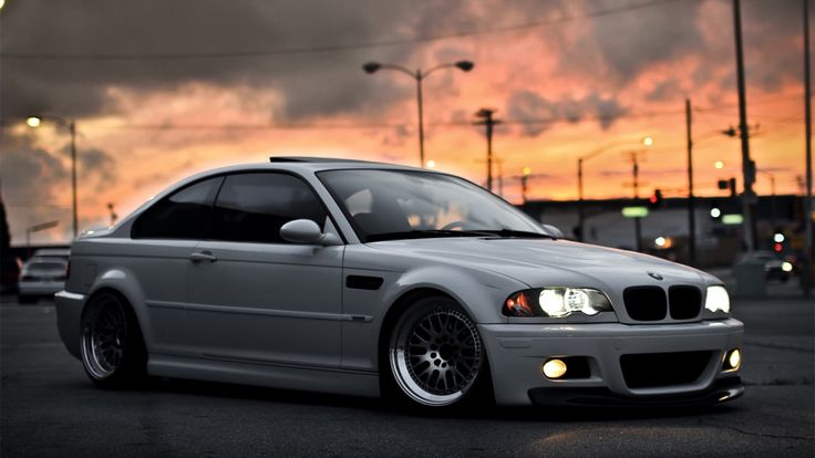 White BMW E46